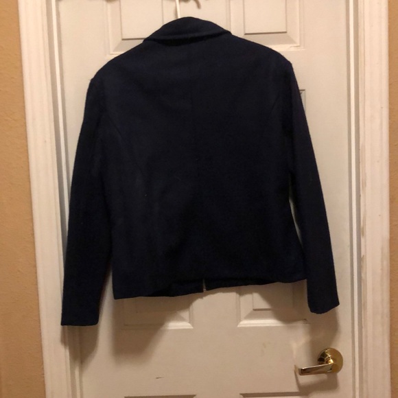 Agree navy blue wool coat short cut - Picture 4 of 4